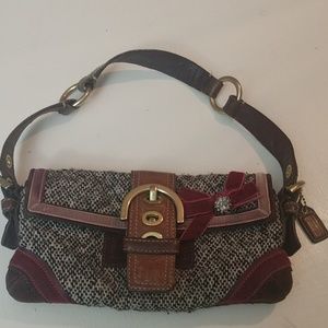 Coach Leather and Wool Mini Bag